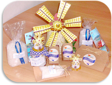 The packages of the handicraft sea salt